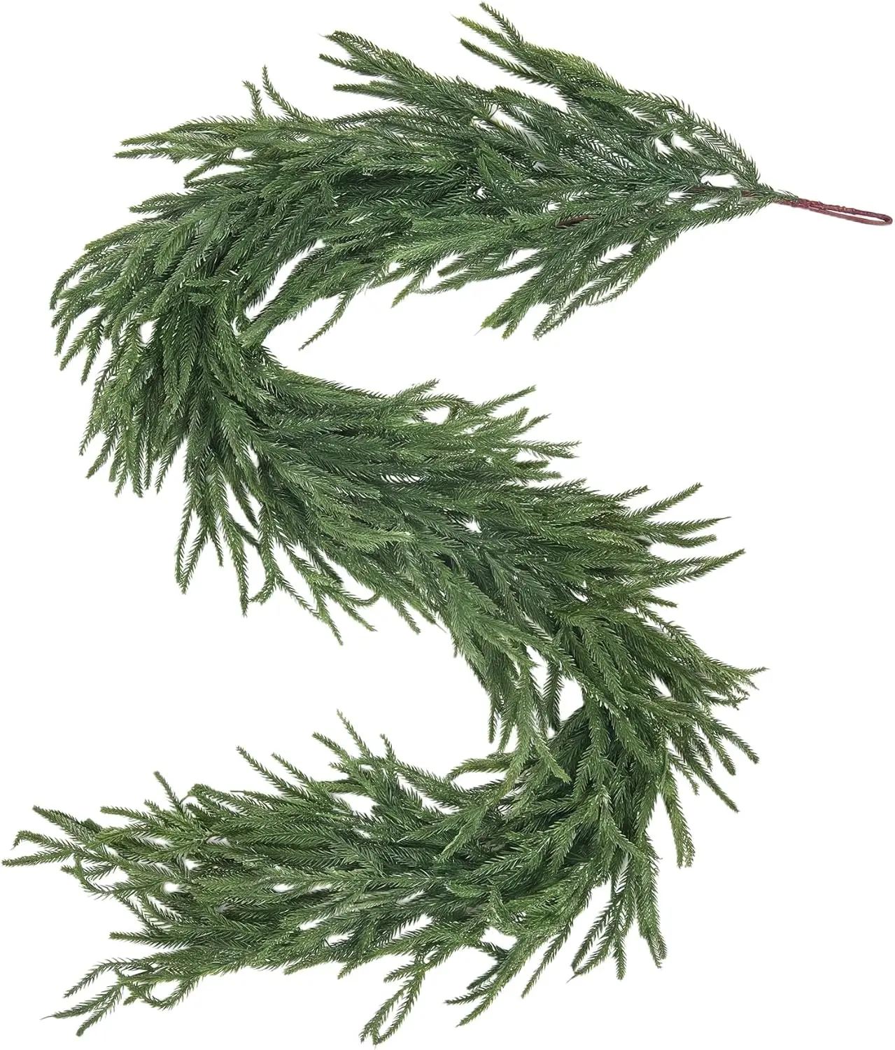 Garvee Christmas Garland 6/9ft Artificial Norfolk Pine Greenery Christmas Garland Xmas Tree Ornaments for Home Party Door Fireplace Stair Decoration