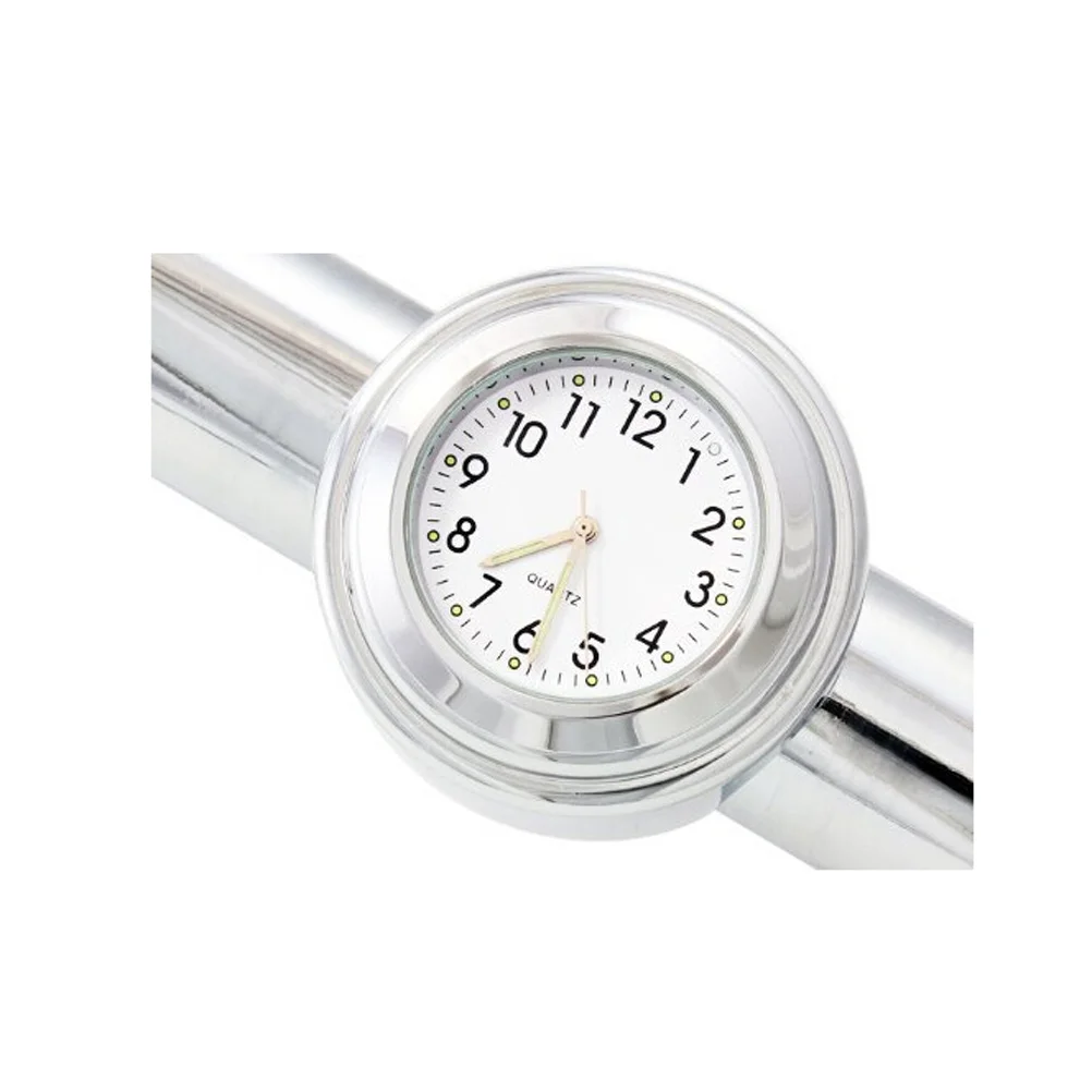 

2pcs 22-25Mm Motorcycle Clock Thermometer Aluminum Alloy Waterproof Dustproof Anti-Rust Display Easy Install