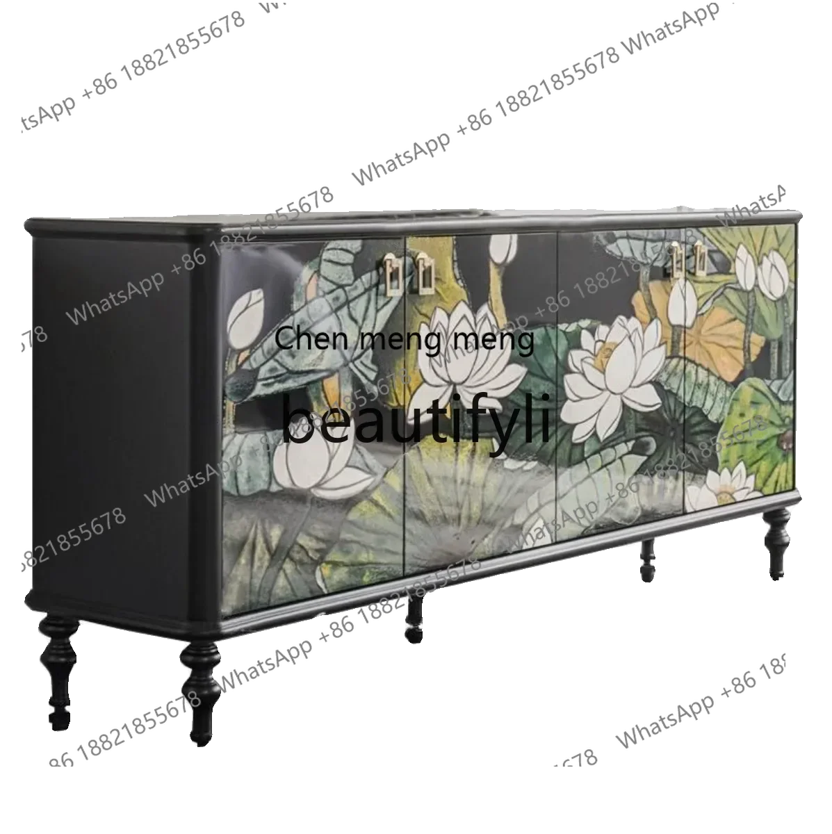 New arrive French retro solid wood painted porch cabinet, locker, American entrance foyer decorative cabinet