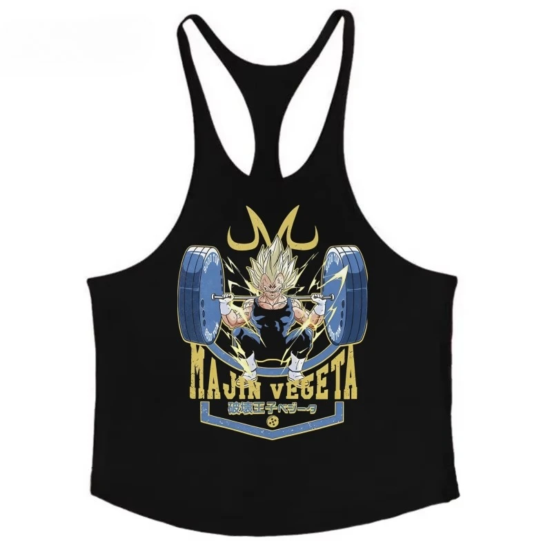man Guys Gym Cotton Tank Top Dragon Ball Z Ink - Style Men Sleeveless Vest Centric Bodybuilding Fitness Training  Activewear
