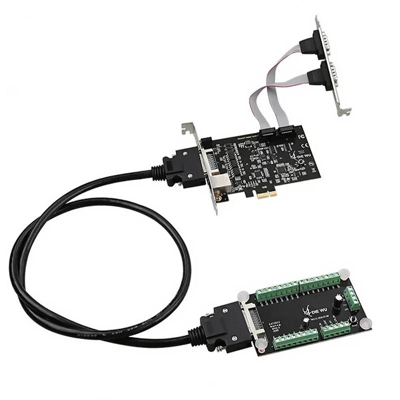 EtherCAT Bus Motion Control Card 100MBPS Universal PCIE Master with 1 RJ45 Dual RS232 Serial Ports Adapter Expansion