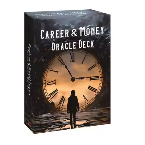 Success Career and Money Oracle Deck, Black and Golden Money Moves Oracle Cards, Money Moves Tarot Deck, 8.6*12cm/3.39*4.72inch