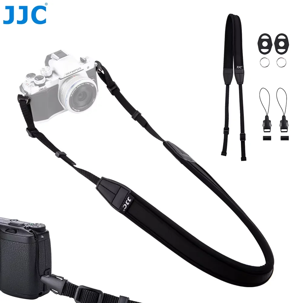 JJC Soft Camera Neck Shoulder Strap for Sony ZV-E10 A6000 A6100 A6300 A6400 A6500 A6600 Fuji Fujifilm X-T5 X-T30 X-T20 X-T4 X-T3