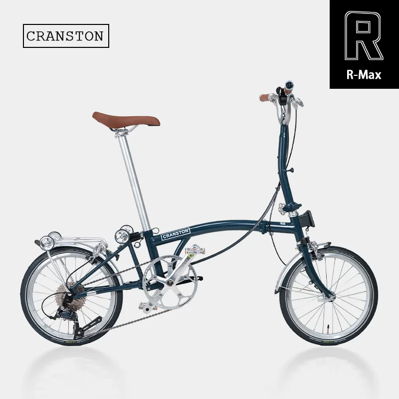 R9 Max Night Blue Triple Fold Double C Brake 53T Crankset 16 Inch Wheel 9-speed Foldable Bicycle Cr-Mo Frame Mini Folding Bike