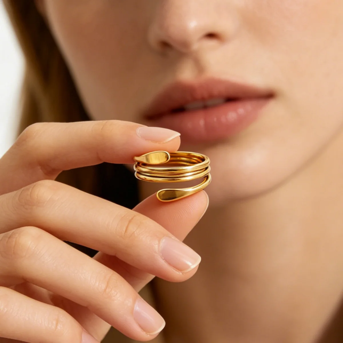 Multi-layered Rings for Women Waterproof Adjustable Stainless Steel Ring Trend 2026 Trend Statement Jewelry Freeshipping items