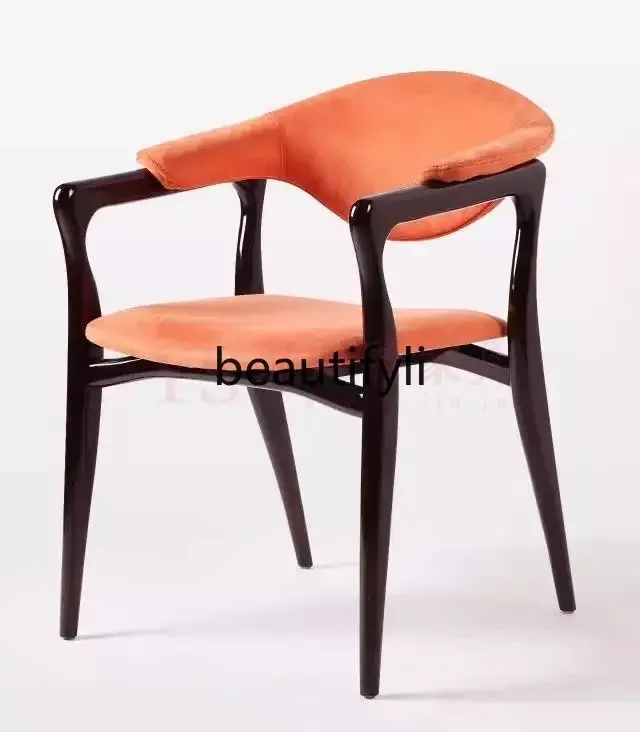 

New Chinese Solid Wood Household Dining Chair Book Chair Modern Business Office Reception Negotiation Single ChairEsmt163