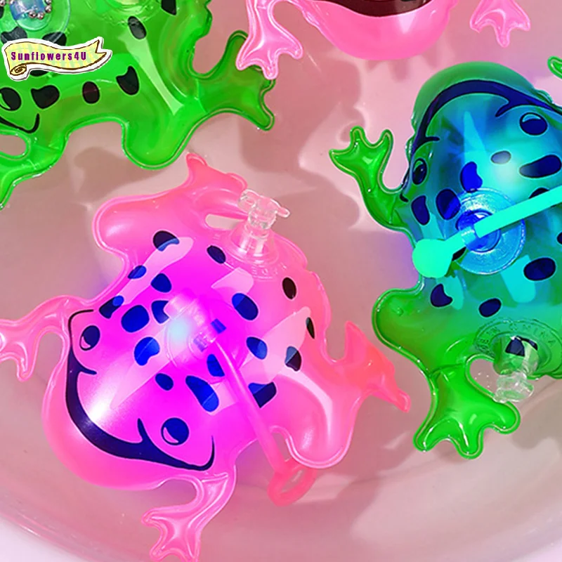 1Pc 11/20cm Inflatable Frog Luminous Balloons Swimming Pool Party Water Game Balloons Beach Sports Shower Frog Fun Toys for Kids