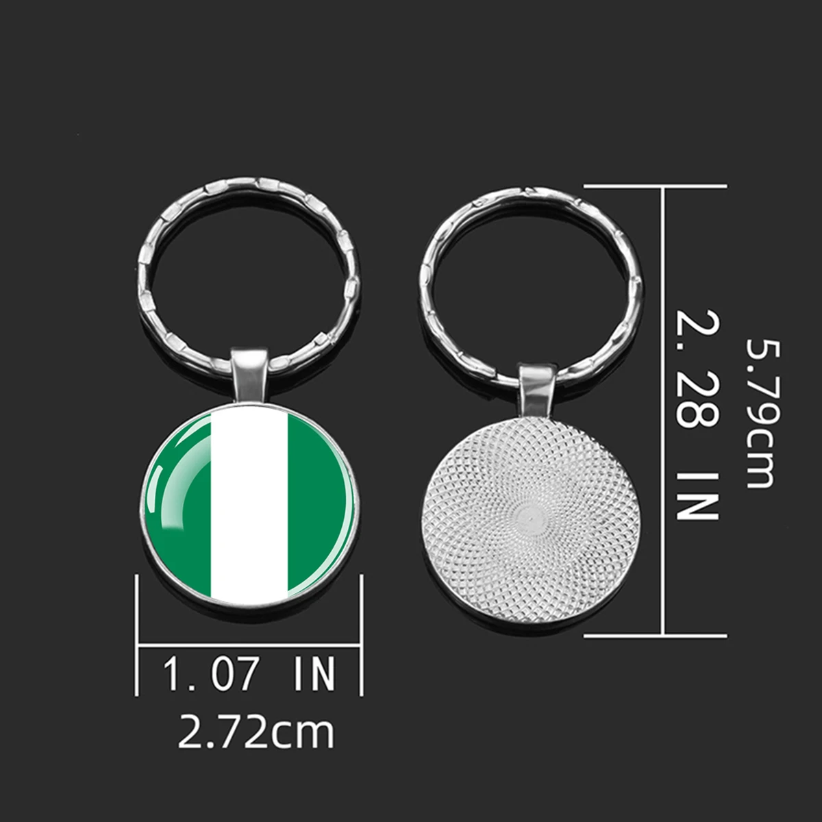 African National Flags Keychain Africa Country Algeria South African Morocco Egypt Nigeria Flag Glass Key Chain Patriot Gift