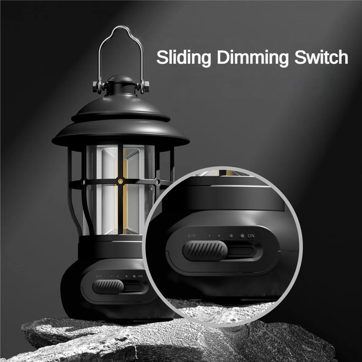 Vintage Camping Lantern Battery Powered Portable Waterproof Tent Light Handheld Horse Lamp Outdoor Ambient Lighting for Fishing