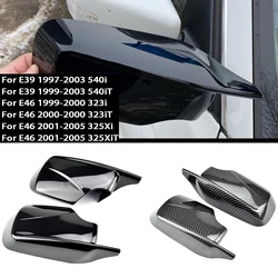 For BMW E46 E39 4 Door 3 Series 1998-2005 High Quality Door Rearview Mirror Cover Cap Side Black 2021 M3 M4 Style