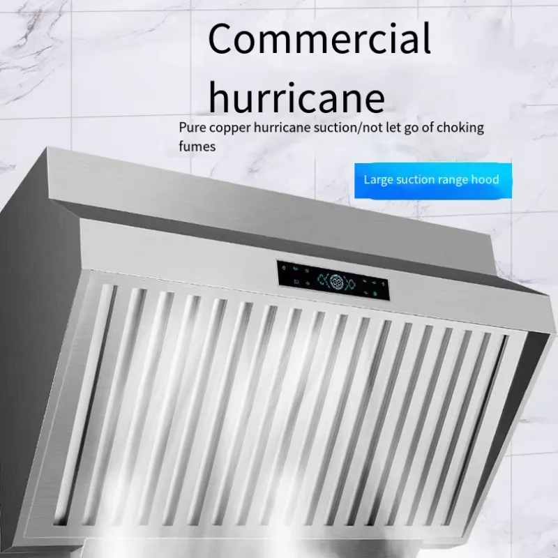 2m Stainless Steel Vented Hood Commercial Kitchen Range Hood Hotel Double Motor 1000W Large Suction Touch Sense Class Energy