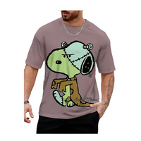 Disney Spoony Men's T Shirts Boys Tee Tops T-shirt New Streetwear  Youngla Short Sleeve Man Casual Shirt Y2K Clothes Male Top