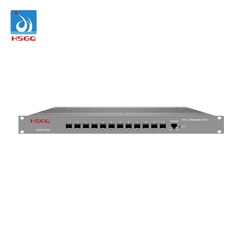 Factory Price 10 Gigabit Network Switch Fiber 12*10G SFP+ L3 Managed Industrial Switch 12 Port