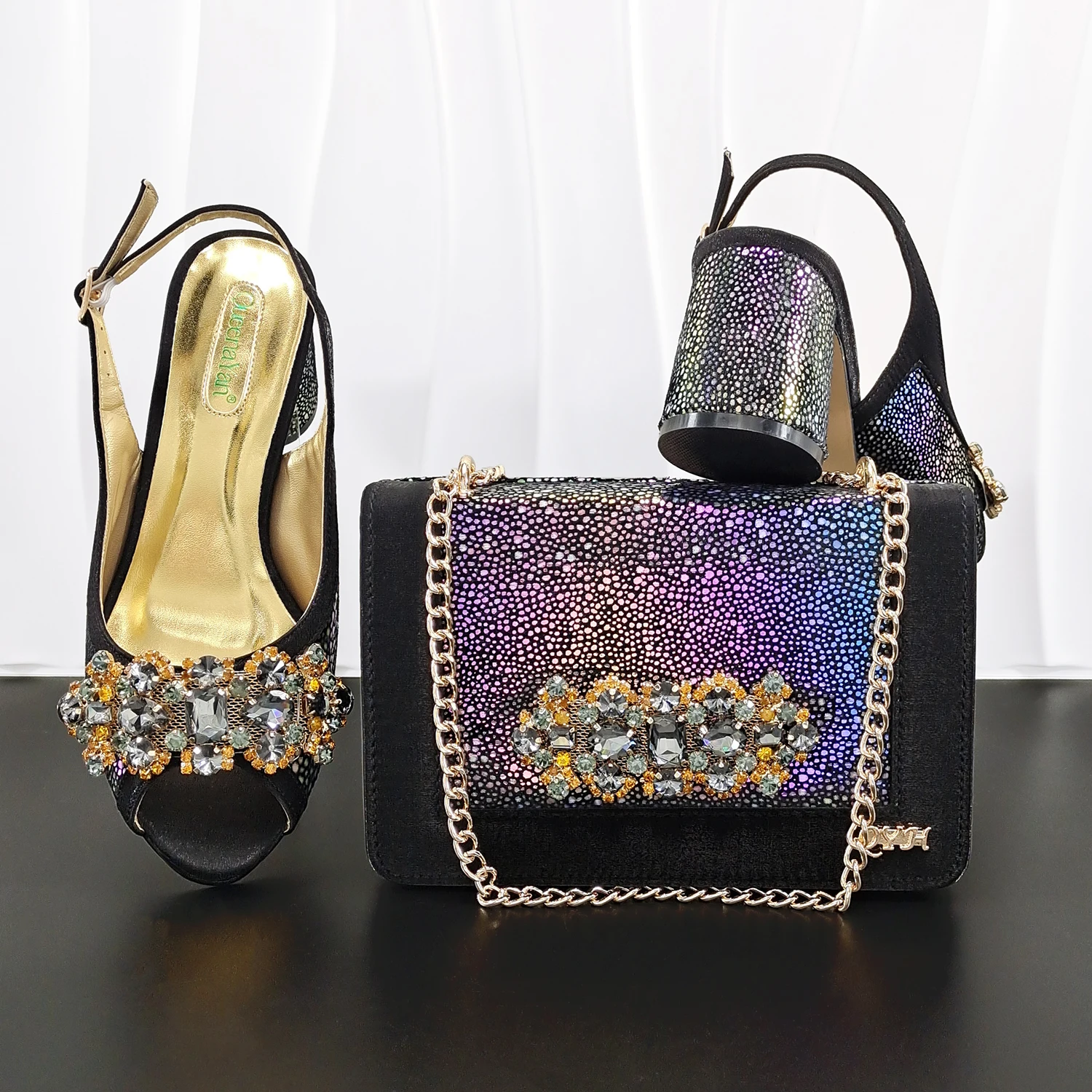 Doershow Lastest Italian Design Fashion Style Ladies Shoes with Matching Bag Set 2026 Nigerian Shoes and Bag Set  HN1-1