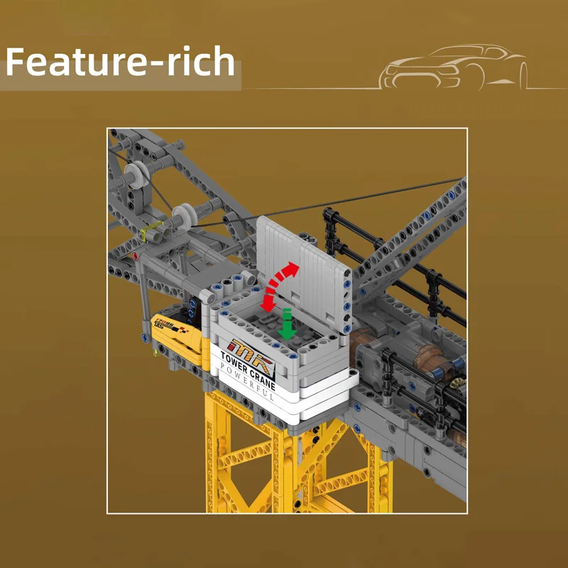 Nieuwe 2565 STKS Technische Mold Koning 17096 Luffing Jib Torenkraan Bouwstenen Set Educatief Speelgoed Volwassenen Jongens voor Geschenken