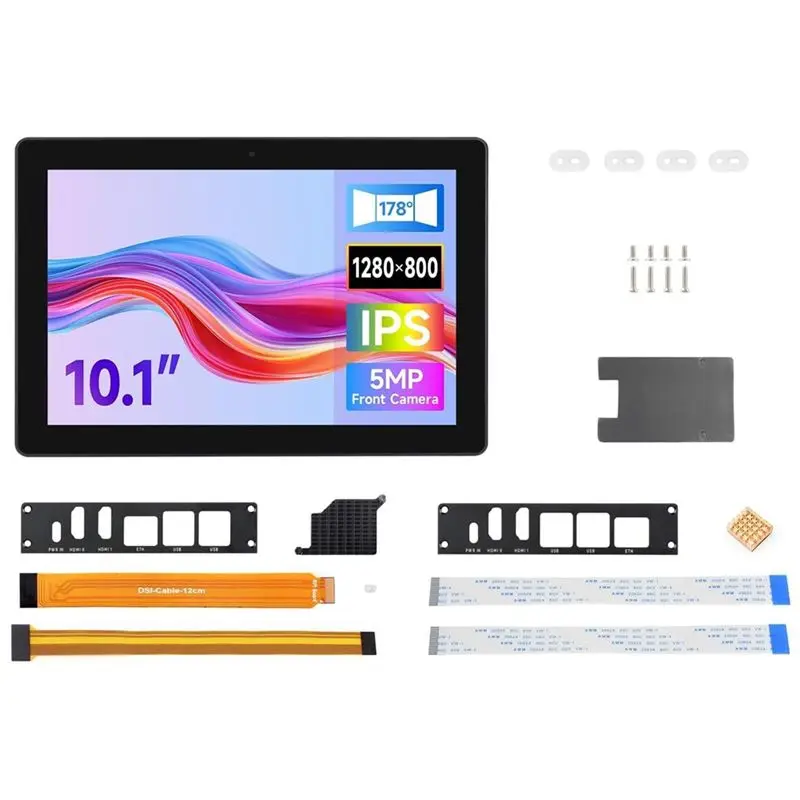 Ingenious-10.1Inch HMI Industrial Touch Screen Display For Raspberry Pi 5 With 1280X  800 Resolution And 5MP Front Camera