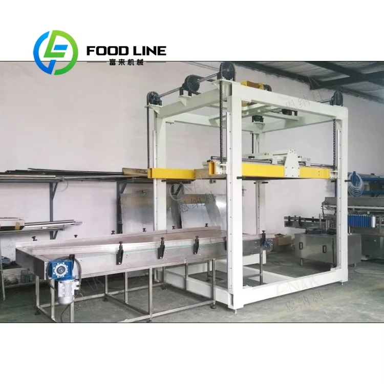 Full Automatic Can Depalletizer Pallet Stacker Robot for Glass Bottle Depalletizing Line Customize