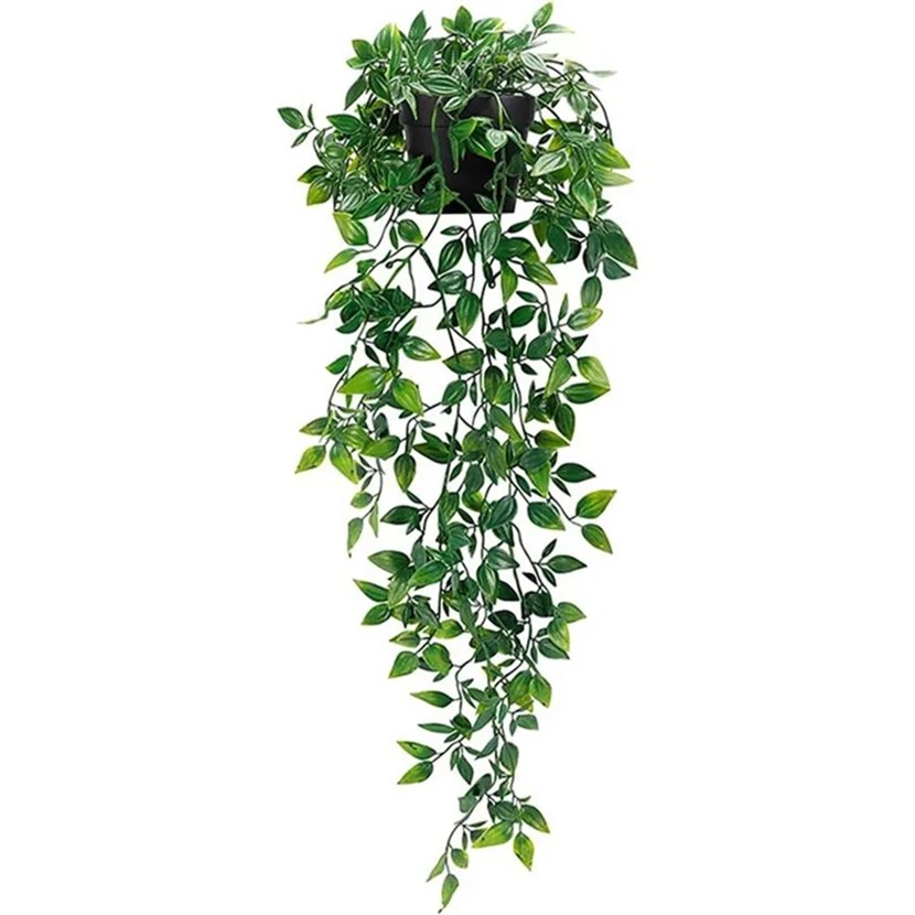 Artificial Ivy Plants Plastic Leaf With Pots Wedding Festival Room Decoration Home Window Sill Ornamental Flowerpot Wall Hanging