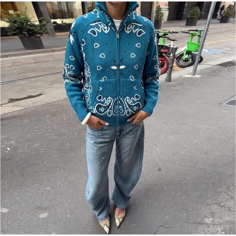 Knitted Jacquard Female Cardigan Sweater Zipper Loose Lapel Pocket Fashion Lady Sweaters 2026 Spring Street Long Sleeve Coat Top 34 Sdc335279d283477891f2004f8f705ce4A