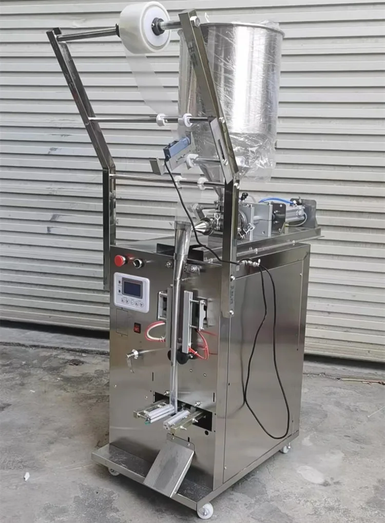 Small Automatic Water Juice Honey Cream Oil Liquid Paste Sauce Sachet Filling and Sealing Packing Machine for Pouch Pillow Bags