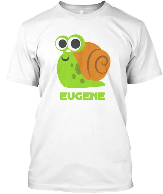 Eugene The Snail @kruetv T-Shirt Made in the USA Anime Pattern Clothing Cotton Short Sleeve