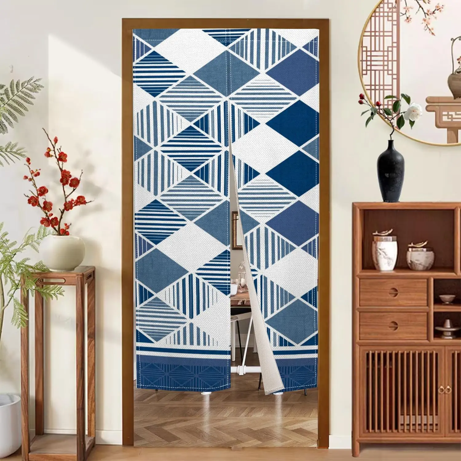 Long Japanese Tapestry Japanese Style Noren Doorway Curtain Window Treatment Stripe for Wall Hanging Ukiyoe Room Privacy Divider