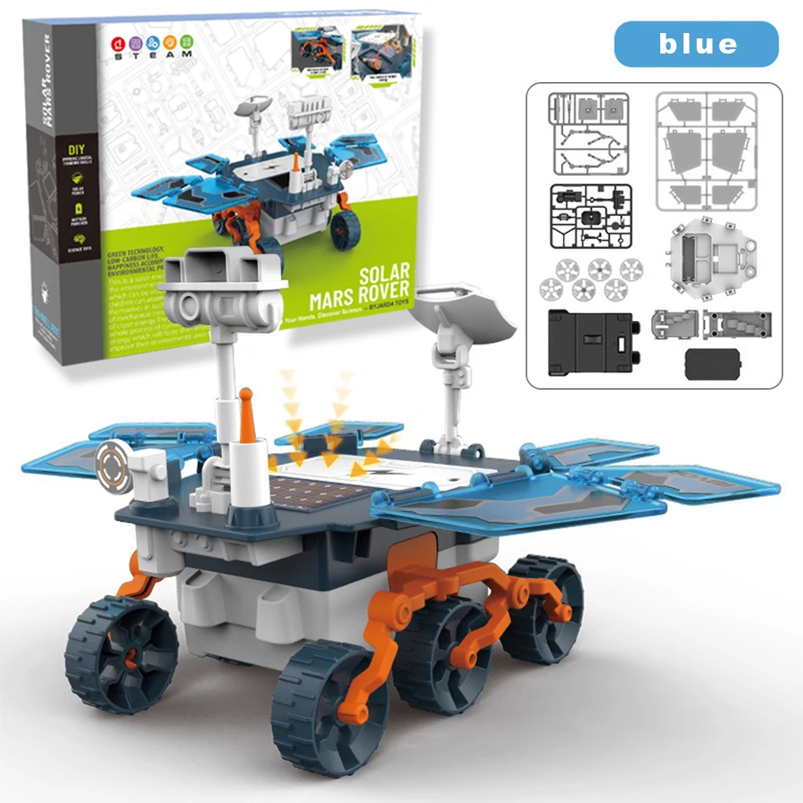 Solar Power Mars Rover STEM Educational Toys for Kids Space Toys DIY Science Kit with 2 Energy Modes as Birthday Gifts for Kids