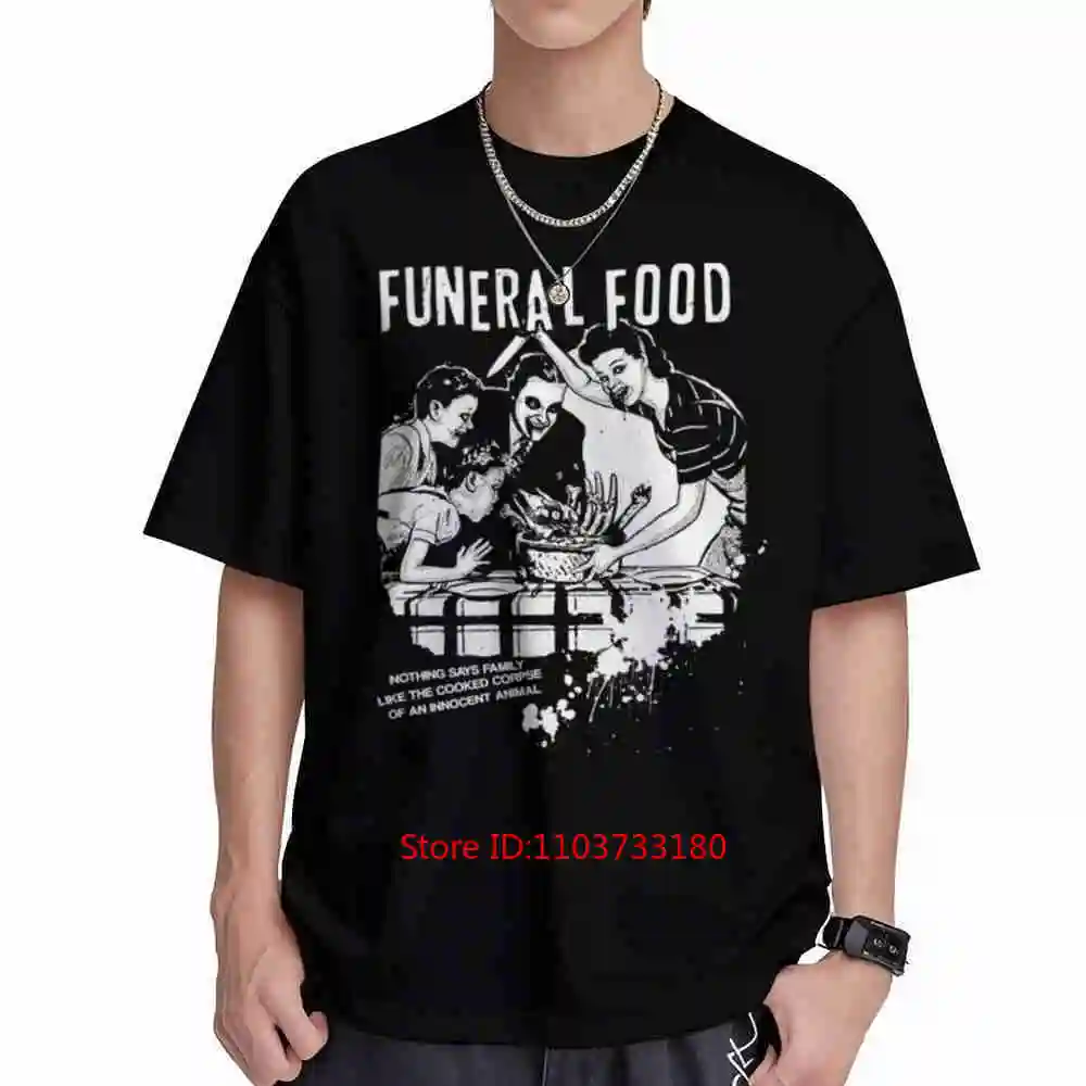 Funeral Food Animal Rights Vegan Punk Short Sleeve Tee 100% Cotton T-Shirt
