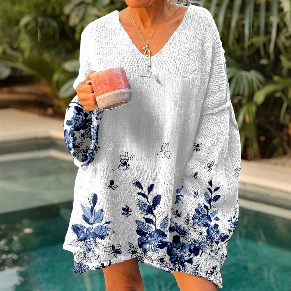 

Autumn Winter flower sweaters Women's Oversized Sweaters 2025 Lightweight Pullover Trendy Soft Outfits Y2k jumpers for girls