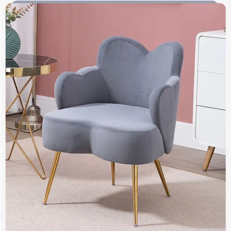 Living room Chairs Velvet backrest armchair Nordic Relaxing single sofa Dresser makeup soft chair Cafe waiting chair Furniture