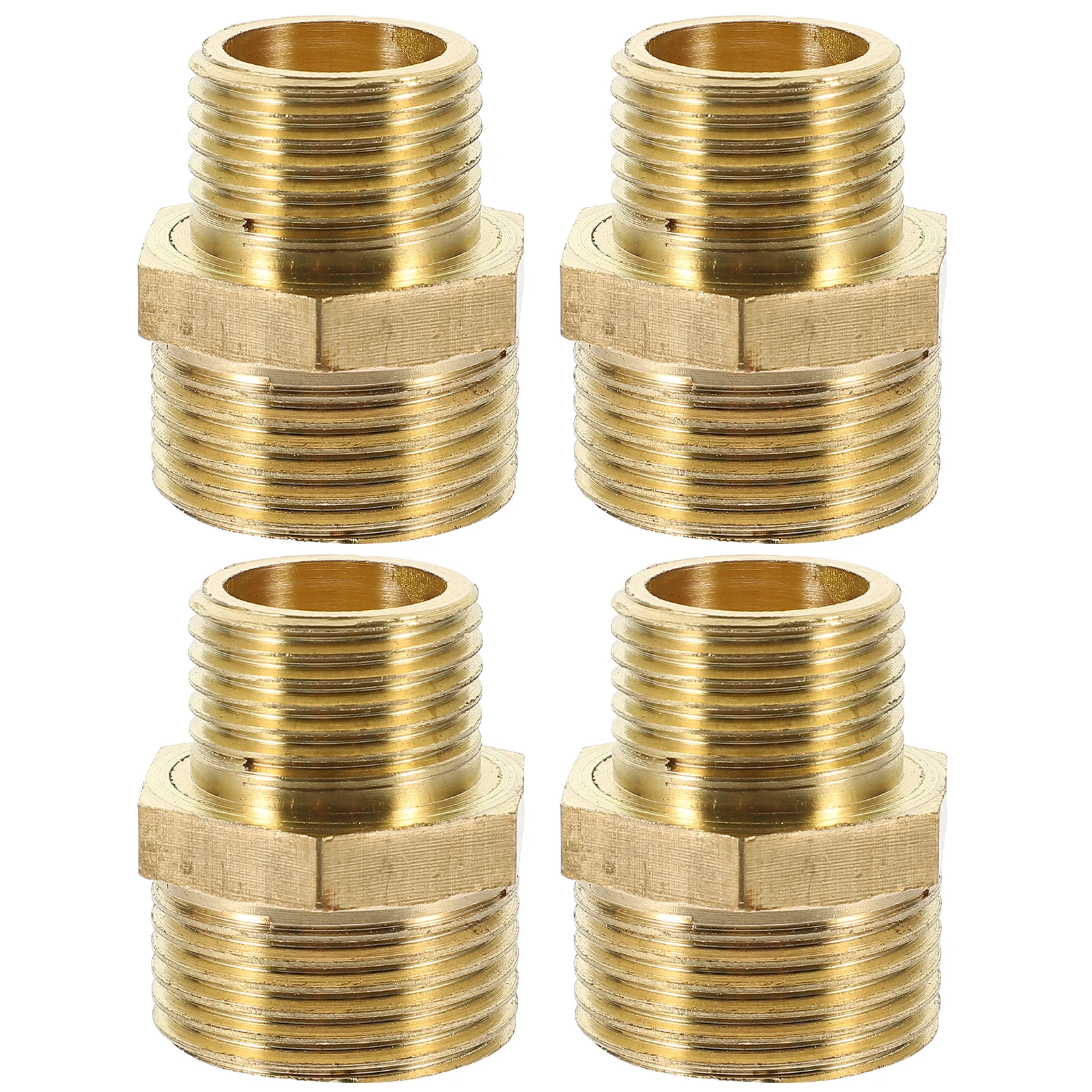 

4pcs Stainless Steel Reducer Fittings Garden Hose Connector 1/2 to 3/4 Inch Quick Adapters Durable Water Pipe Coupler Hose