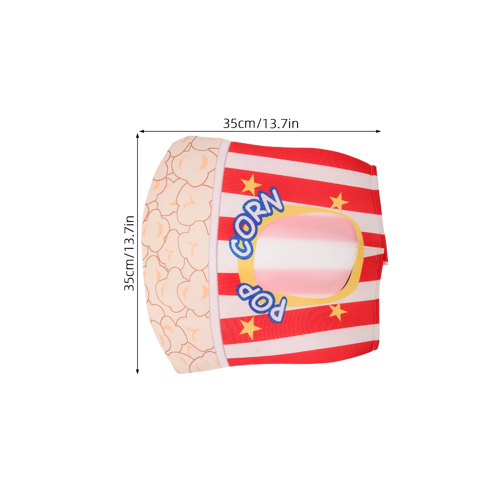 1pcs Popcorn Bucket Headpiece Novelty Costume Hat For Kids Adults Movie Night Party Carnival Christmas Dress Up Accessory -