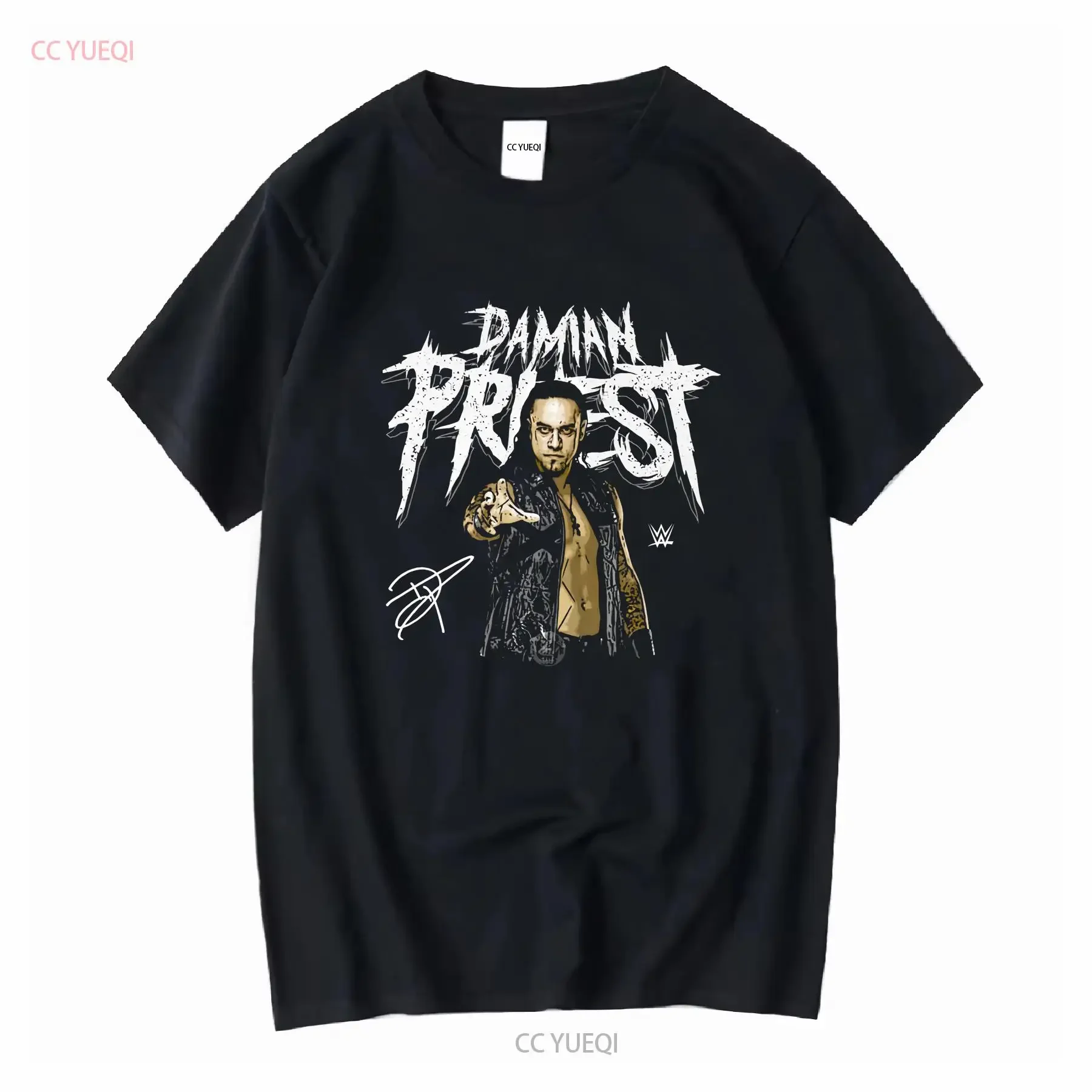 Damian Priest Pose T Shirt Full Size vintage Washed Slightly Soft Unisex Casual Stretched designer clothes Stylish Breathable