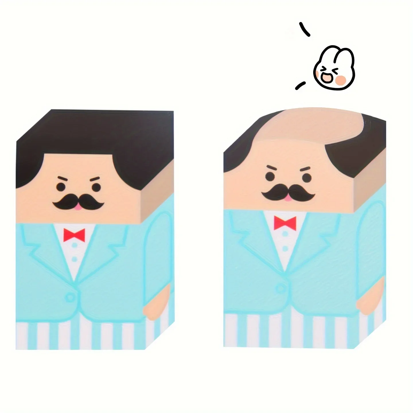 1/2/4/6 pcs Random Bald Eraser Smart Eraser Stay Up Late Bald Student Stationery