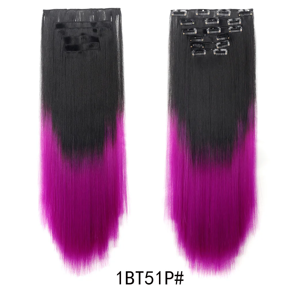 synthetic-clip-in-hair-extensions-set-6-pcs-straight-colorful-gradient-extension-with-16-clips-party-cosplay-anime-costume