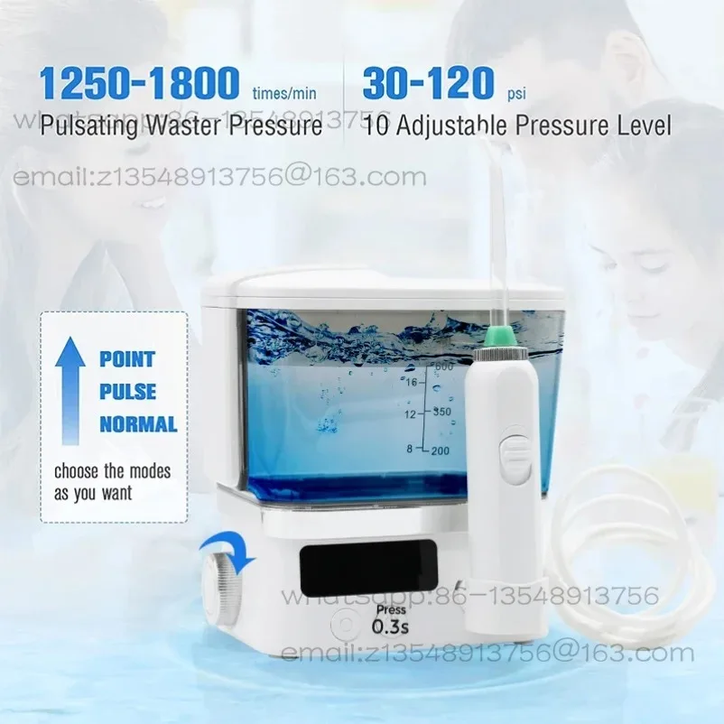 Rechargeable washer with 4 nozzles for whitening and oral care
