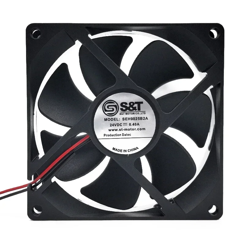 90*90*25MM New S & T 9025 Dual Ball 9CM Inverter Chassis Power Supply Fan 24V 0.40A SEH9025B2A