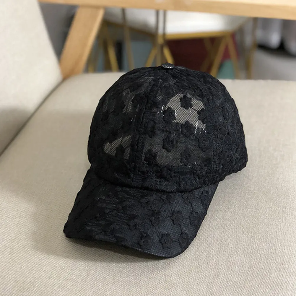 1Pcs Floral Chrysanthemum Peaked Cap Summer Sunshade Baseball Hat Adjustable Breathable Uv Protection Casual Travel Yoga Hat