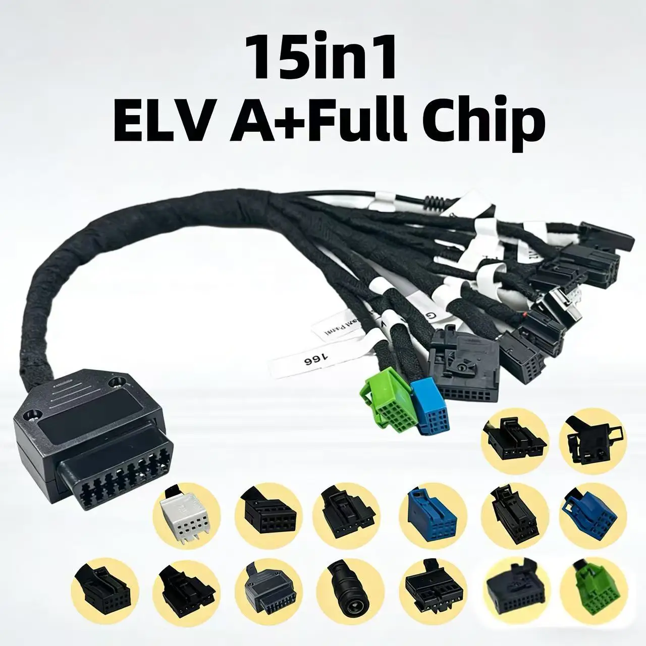 OBDIIVCI Newest 15in1 ELV Cable EZS Cluster Platform Test Cable for B-e-nz 15in1 Cable VVDI tablet for M--B Locks Platform Tool