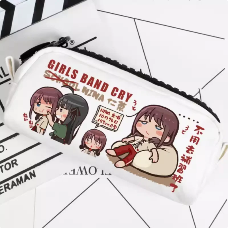 

Anime GIRLS BAND CRY Pencil Case Oxford Canvas Storage Bag Pencil Box Pencilcase School Pen Bag 2564