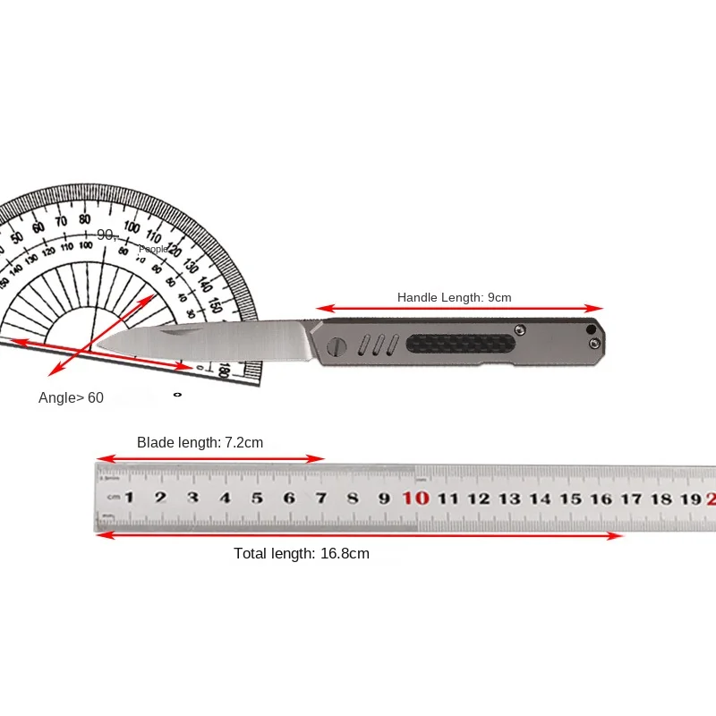 new 14C28N steel titanium alloy handle, high hardness self-defense pocket, wild survival, fishing and hunting, folding EDC tool