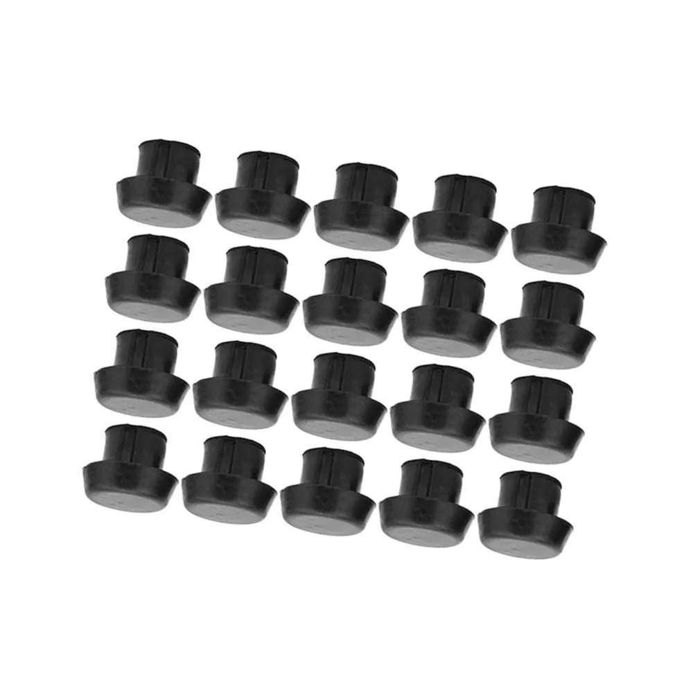 

20pcs Rubber Billiard Cue Bottom Cover Protective Black Billiard Cue Rubber Plug Bulge Billiard Tail Cover Bumper Protective