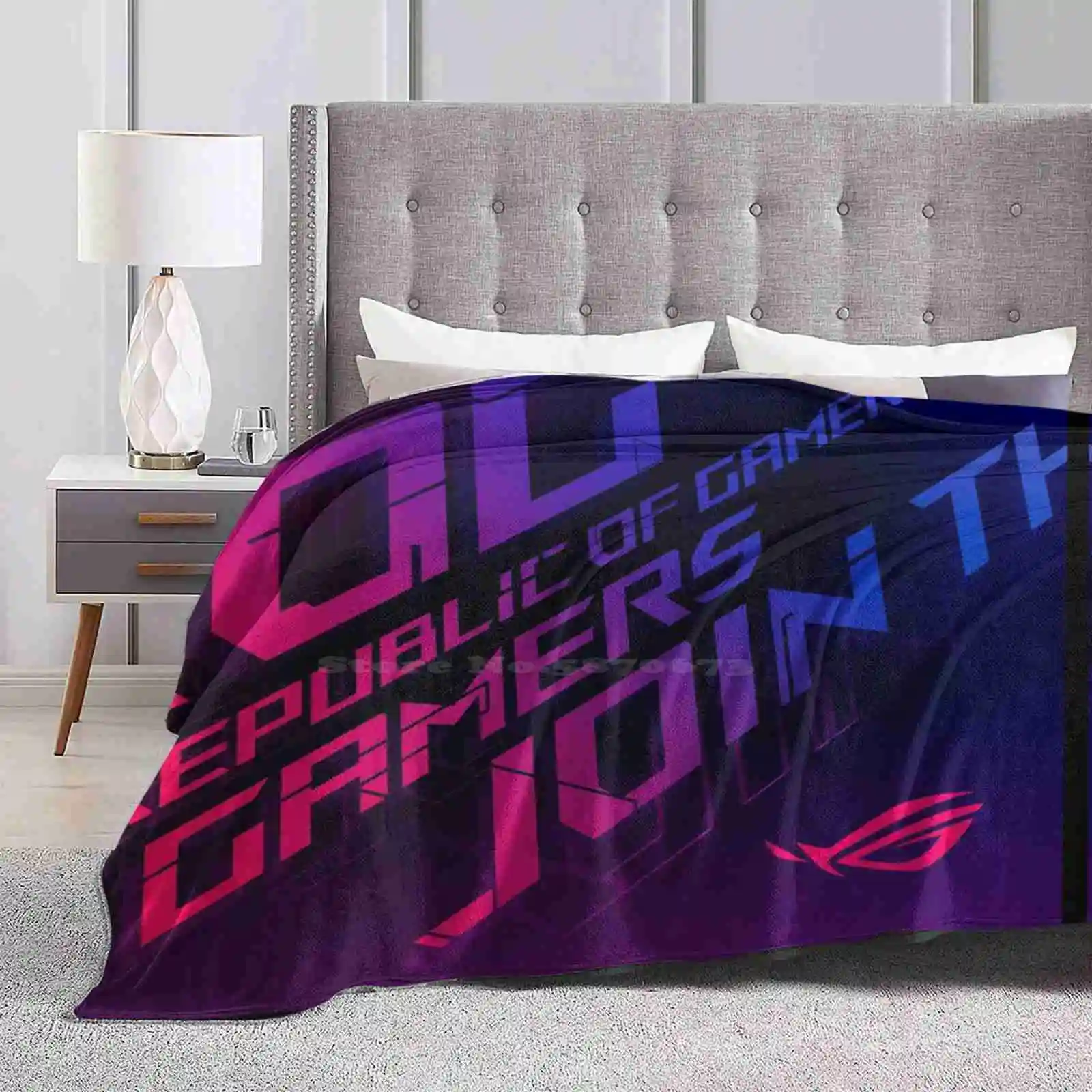 Join The Republic Of Gamers Rog Asus Air Conditioning Soft Blanket Asus Amd Radeon Geforce Nvidia Rtx3080 Rx6900Xt Gaming