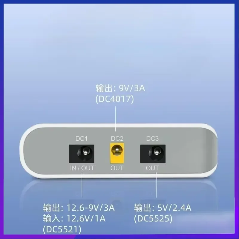 For Yiseneng 12V Lithium Battery Large Capacity 9V 5V Multi Voltage Backup Power Supply for Monitoring Light Strip Routers