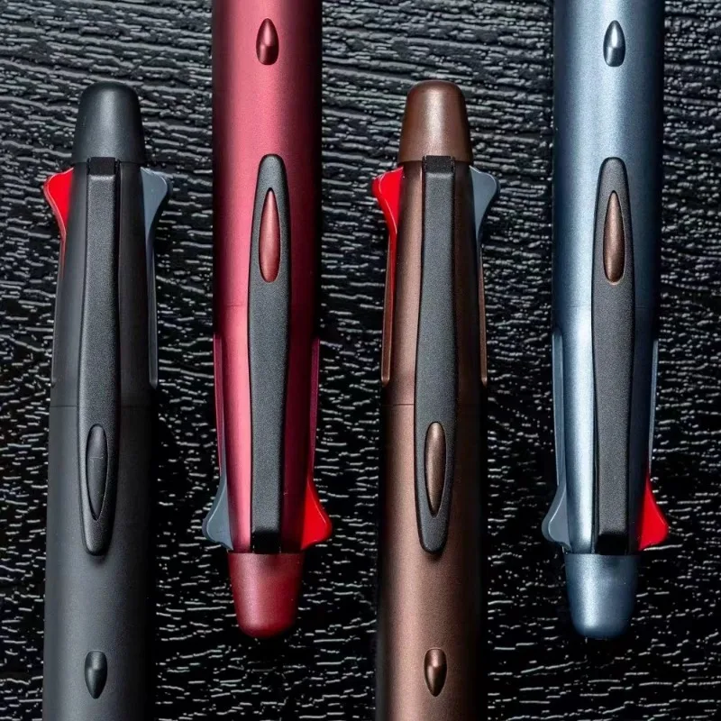우드 파일럿 클래식 빈티지 볼펜, 4 색 볼펜, 0.5mm 자동 연필, 고급 필기 학용품, 4 + 1 0.7mm