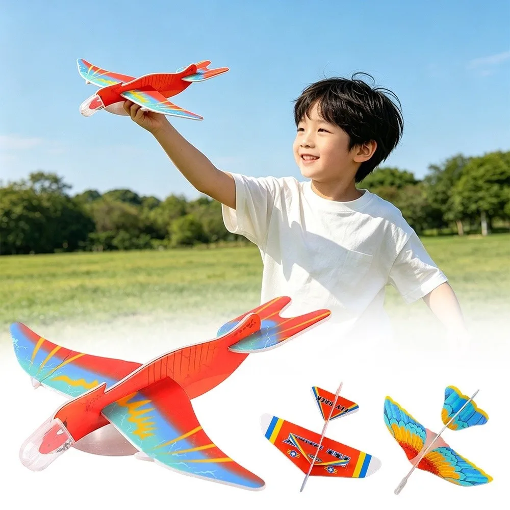 

10pcs Ligthweight Foam Magic Rotary Aircraft Model Multistyles Boy Girl Birthday Gift DIY Assemble Paper Airplane Toy Popular