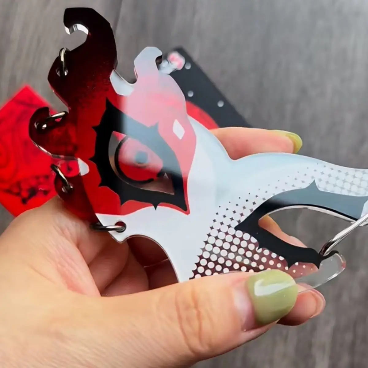 Amamiya Ren أنيمي المفاتيح المرأة قناع سلسلة مفاتيح مصنوعة من الأكريليك رجل تسلق الجبال مشبك مفتاح قلادة عصابة اكسسوارات صديق هدية #4