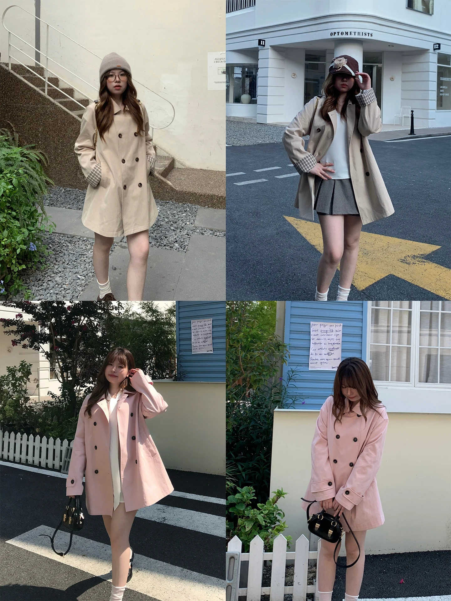 

Корейская ветровка трапециевидной формы с кукольным воротником, женское пальто средней длины, милое хлопковое пальто, длинная свеч, двойная пуговица