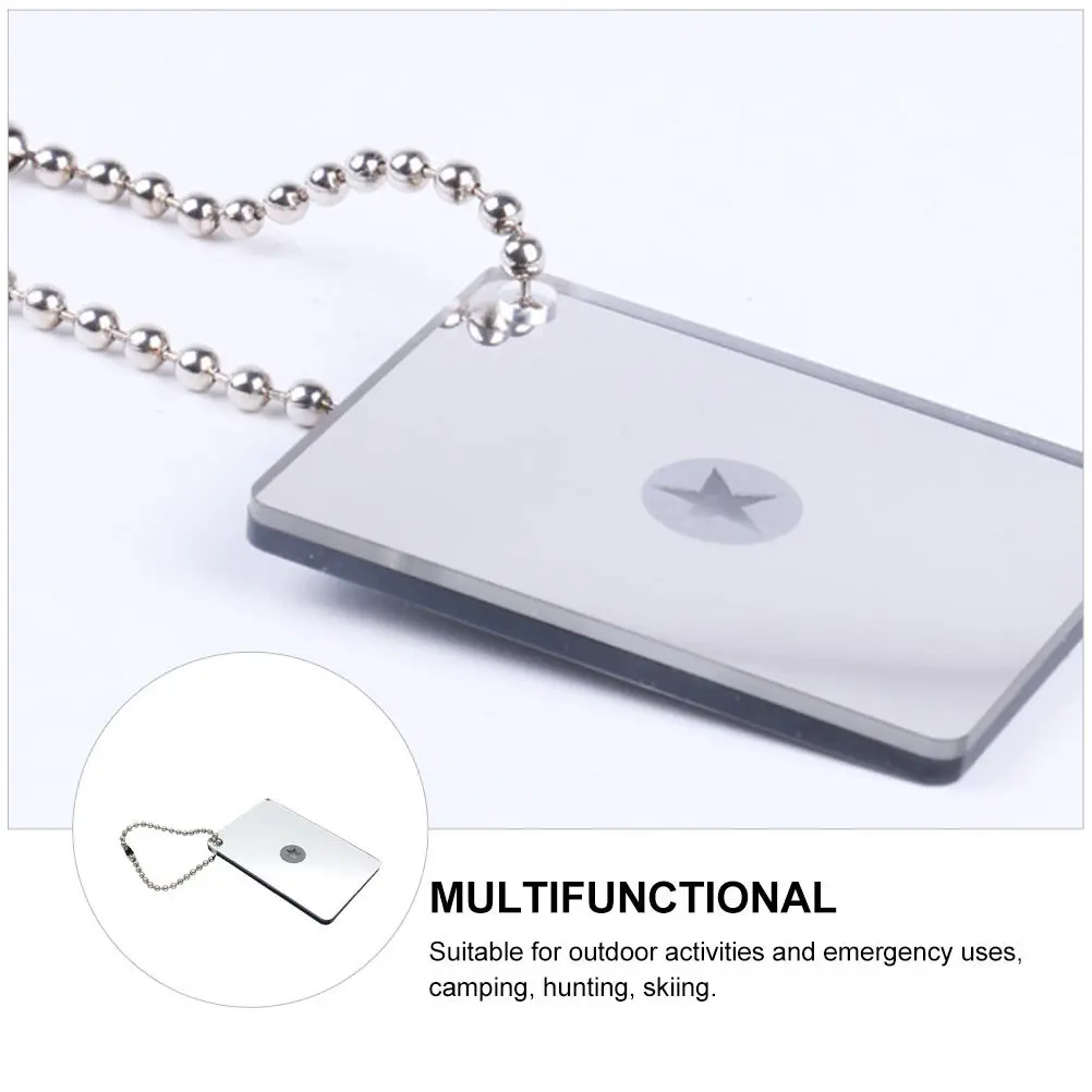 

1Pcs Survival Signal Mirror Acrylic Outdoor Emergency Reflective Mirror Accurate Aim Indicator Fast Signaling Camping Survival
