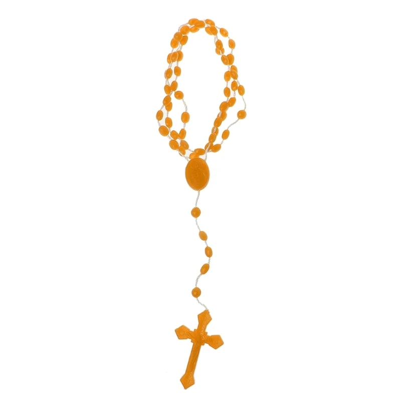 ZB91 8 colori luminosi per collana con croce gioielli religiosi cattolici per amici famiglia